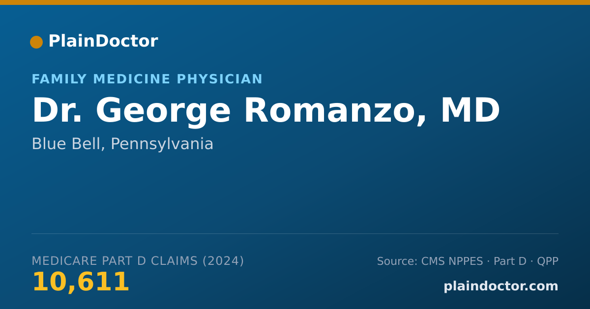 Shareable card for George Romanzo, MD - Family Medicine Physician, Blue Bell, PA