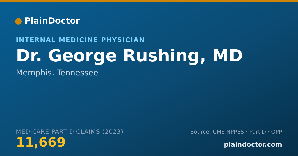 Shareable card for George Rushing, MD - Internal Medicine Physician, Memphis, TN