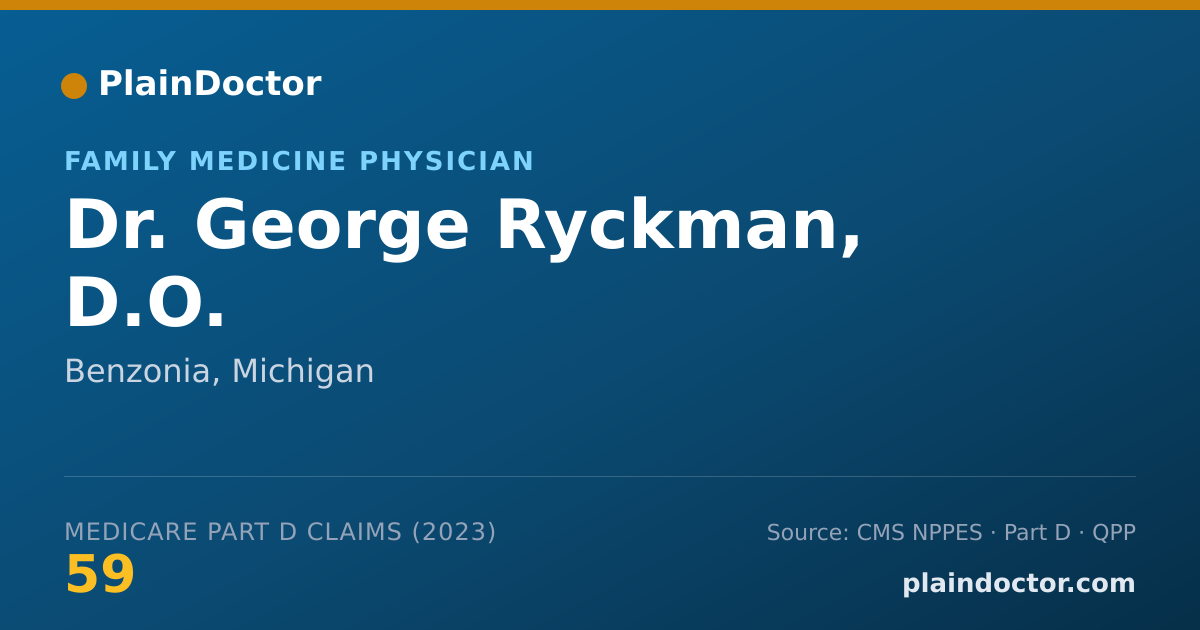 Shareable card for George Ryckman, D.O. - Family Medicine Physician, Benzonia, MI