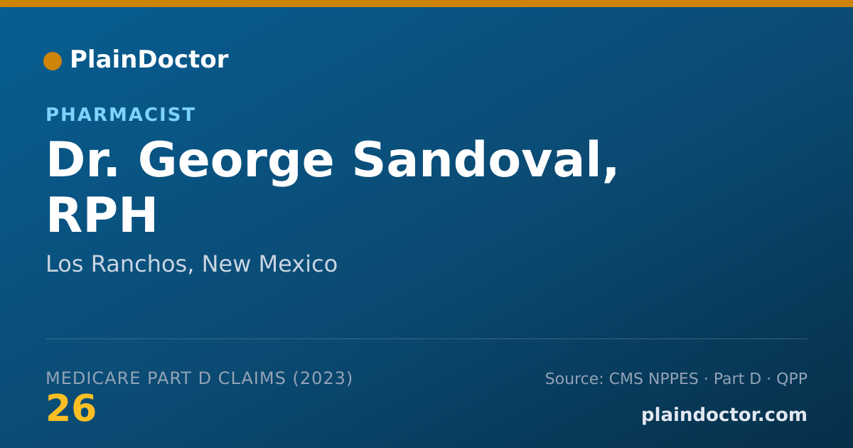 Shareable card for George Sandoval, RPH - Pharmacist, Los Ranchos, NM