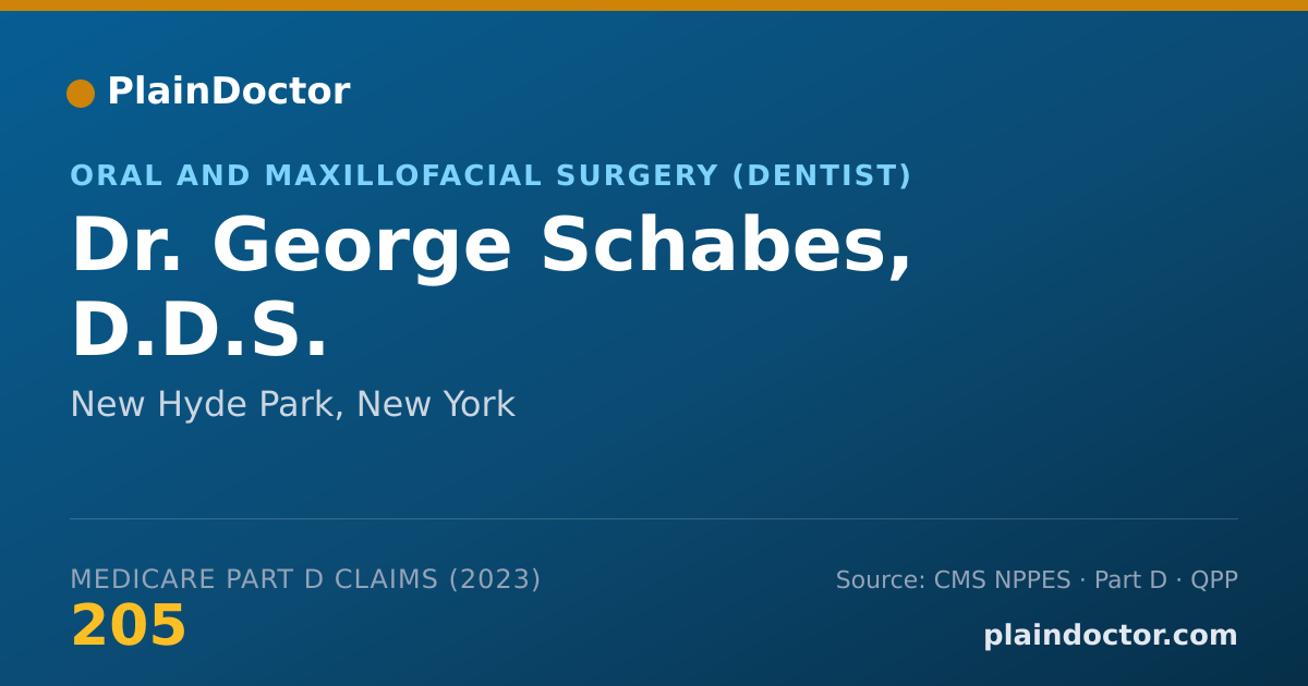Shareable card for George Schabes, D.D.S. - Oral and Maxillofacial Surgery (Dentist), New Hyde Park, NY