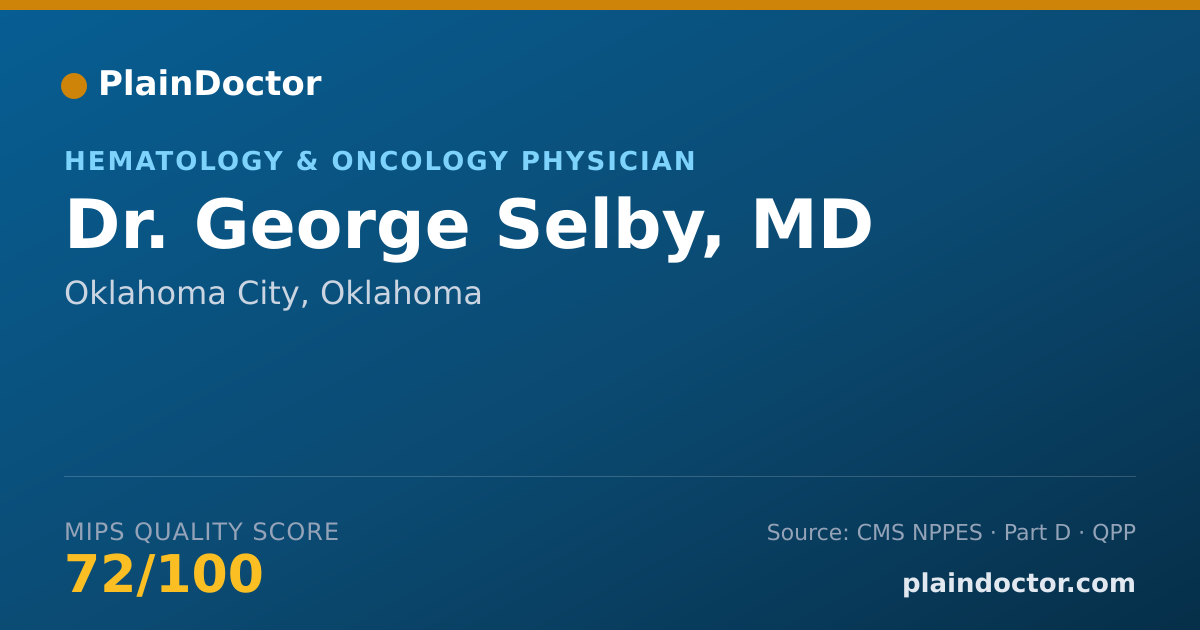 Shareable card for George Selby, MD - Hematology & Oncology Physician, Oklahoma City, OK