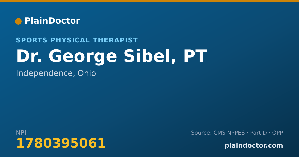 Shareable card for George Sibel, PT - Sports Physical Therapist, Independence, OH