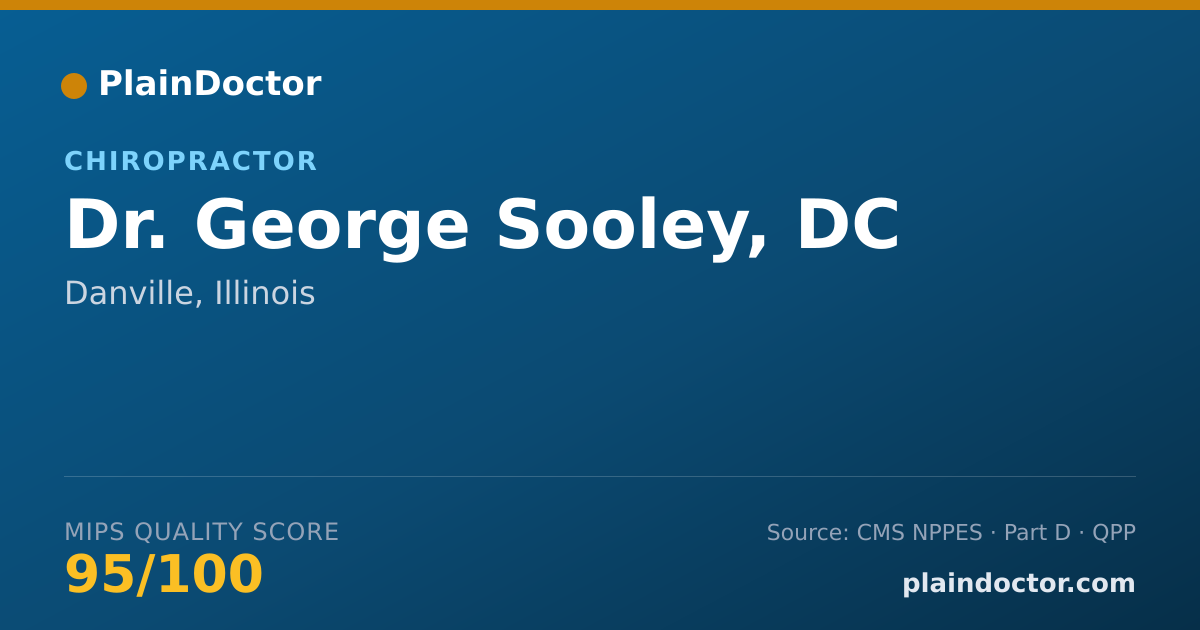 Shareable card for George Sooley, DC - Chiropractor, Danville, IL