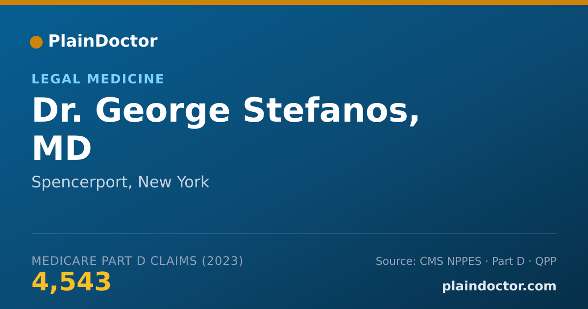 Shareable card for George Stefanos, MD - Legal Medicine, Spencerport, NY
