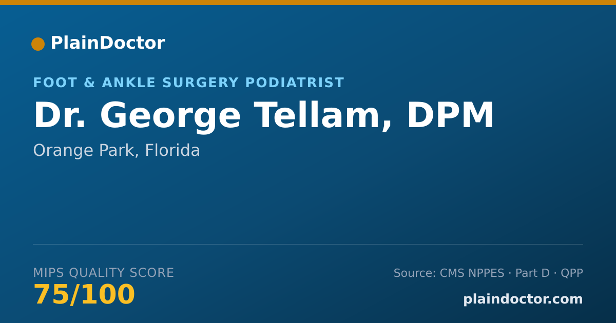 Shareable card for George Tellam, DPM - Foot & Ankle Surgery Podiatrist, Orange Park, FL