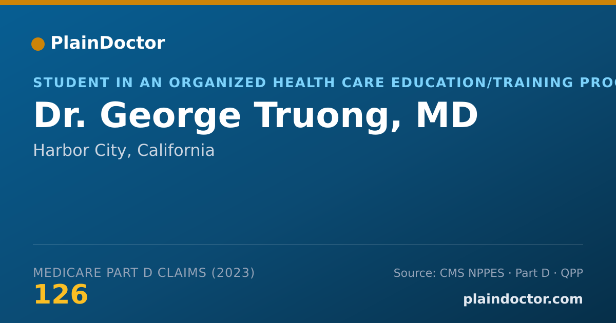 Shareable card for George Truong, MD - Student in an Organized Health Care Education/Training Program, Harbor City, CA
