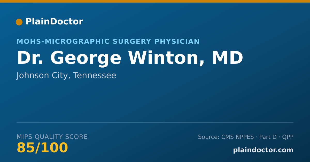 Shareable card for George Winton, MD - MOHS-Micrographic Surgery Physician, Johnson City, TN