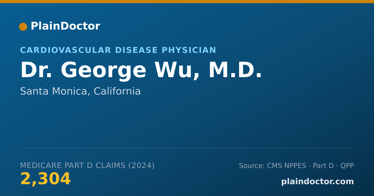 Shareable card for George Wu, M.D. - Cardiovascular Disease Physician, Santa Monica, CA