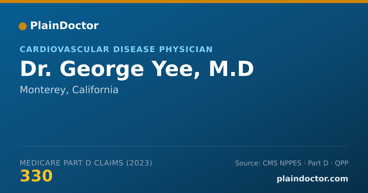 Shareable card for George Yee, M.D - Cardiovascular Disease Physician, Monterey, CA