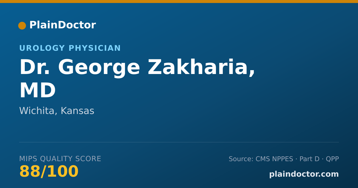 Shareable card for George Zakharia, MD - Urology Physician, Wichita, KS