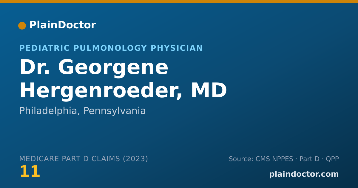 Shareable card for Georgene Hergenroeder, MD - Pediatric Pulmonology Physician, Philadelphia, PA