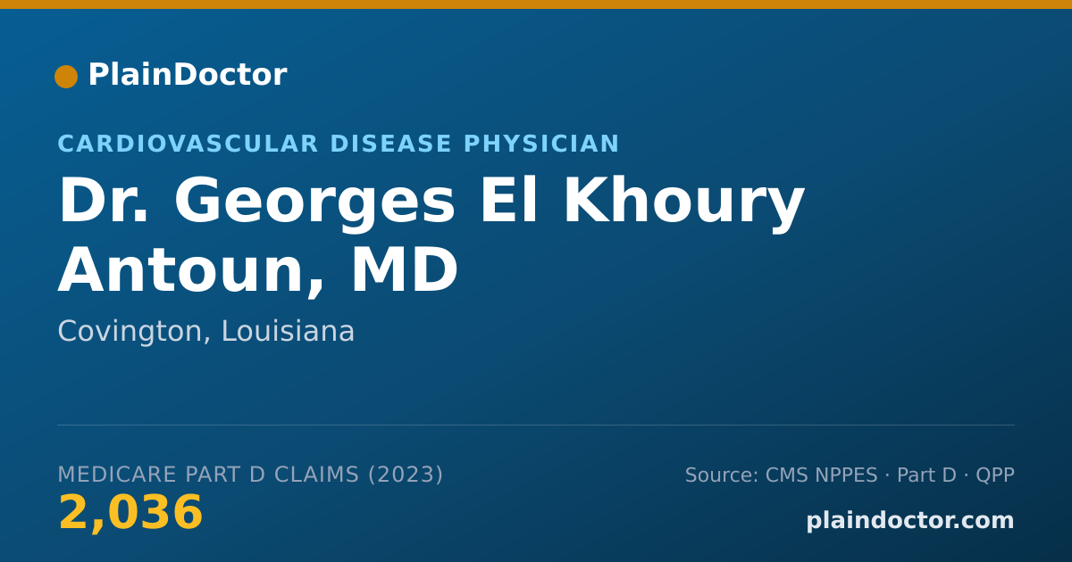 Shareable card for Georges El Khoury Antoun, MD - Cardiovascular Disease Physician, Covington, LA