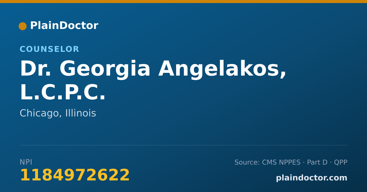 Shareable card for Georgia Angelakos, L.C.P.C. - Counselor, Chicago, IL