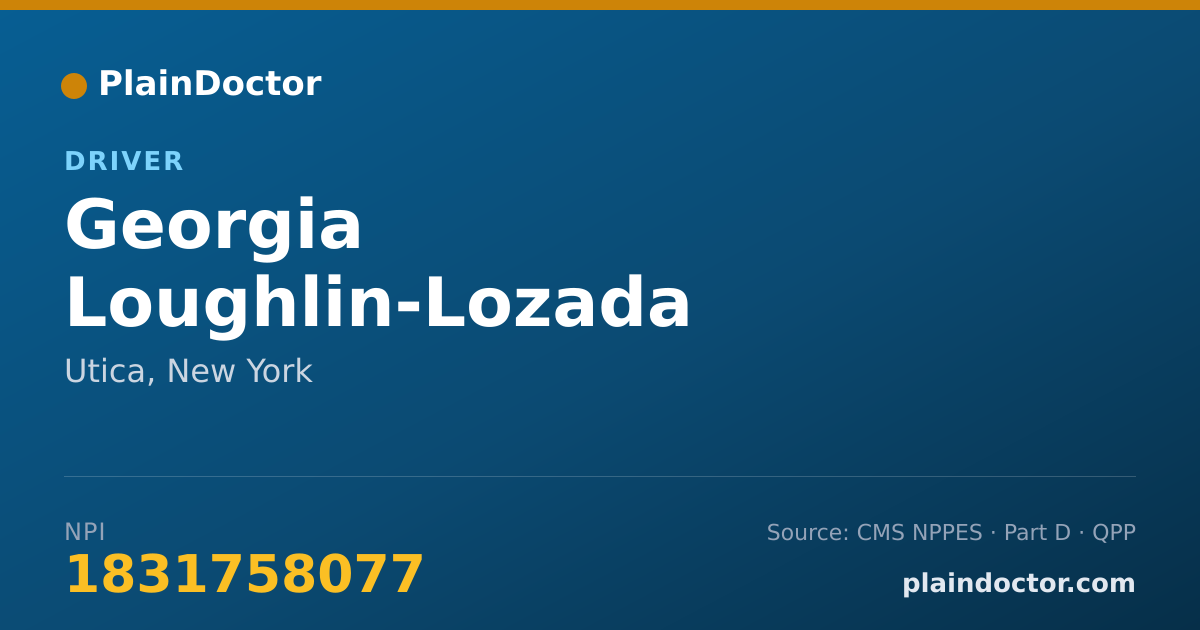 Shareable card for Georgia Loughlin-Lozada - Driver, Utica, NY