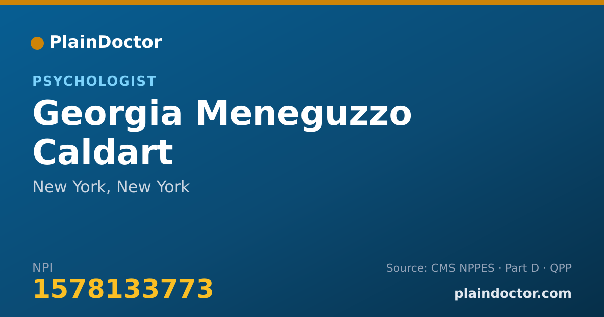 Shareable card for Georgia Meneguzzo Caldart - Psychologist, New York, NY