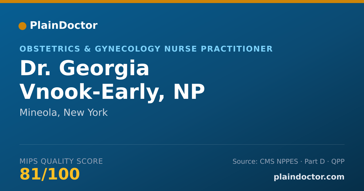 Shareable card for Georgia Vnook-Early, NP - Obstetrics & Gynecology Nurse Practitioner, Mineola, NY