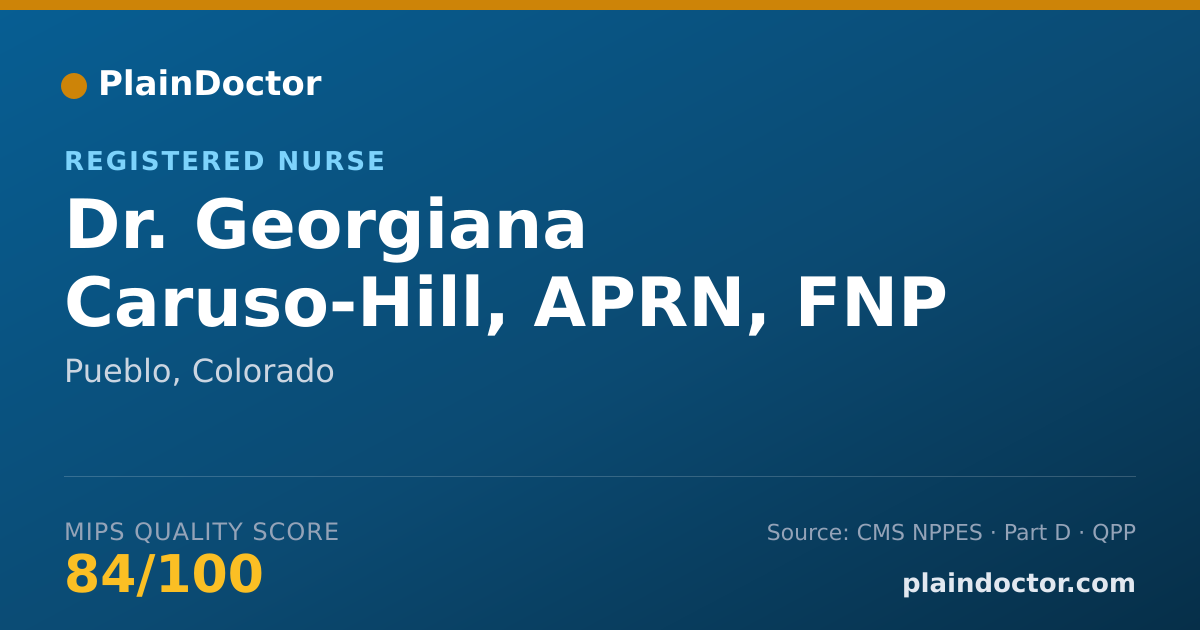 Shareable card for Georgiana Caruso-Hill, APRN, FNP - Registered Nurse, Pueblo, CO