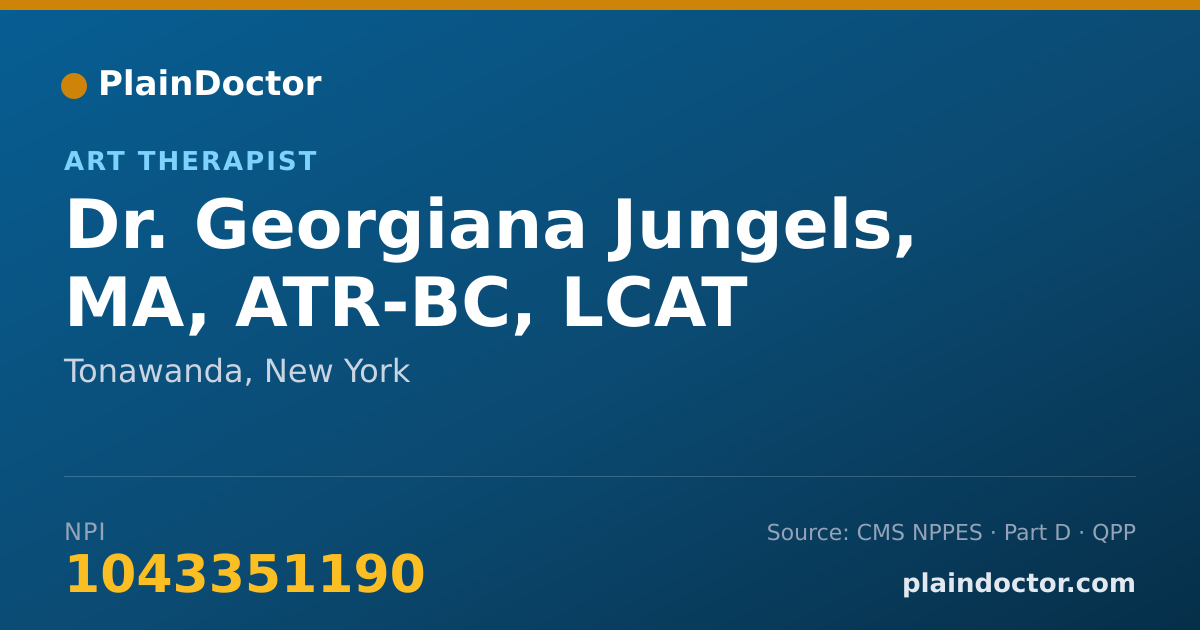 Shareable card for Georgiana Jungels, MA, ATR-BC, LCAT - Art Therapist, Tonawanda, NY