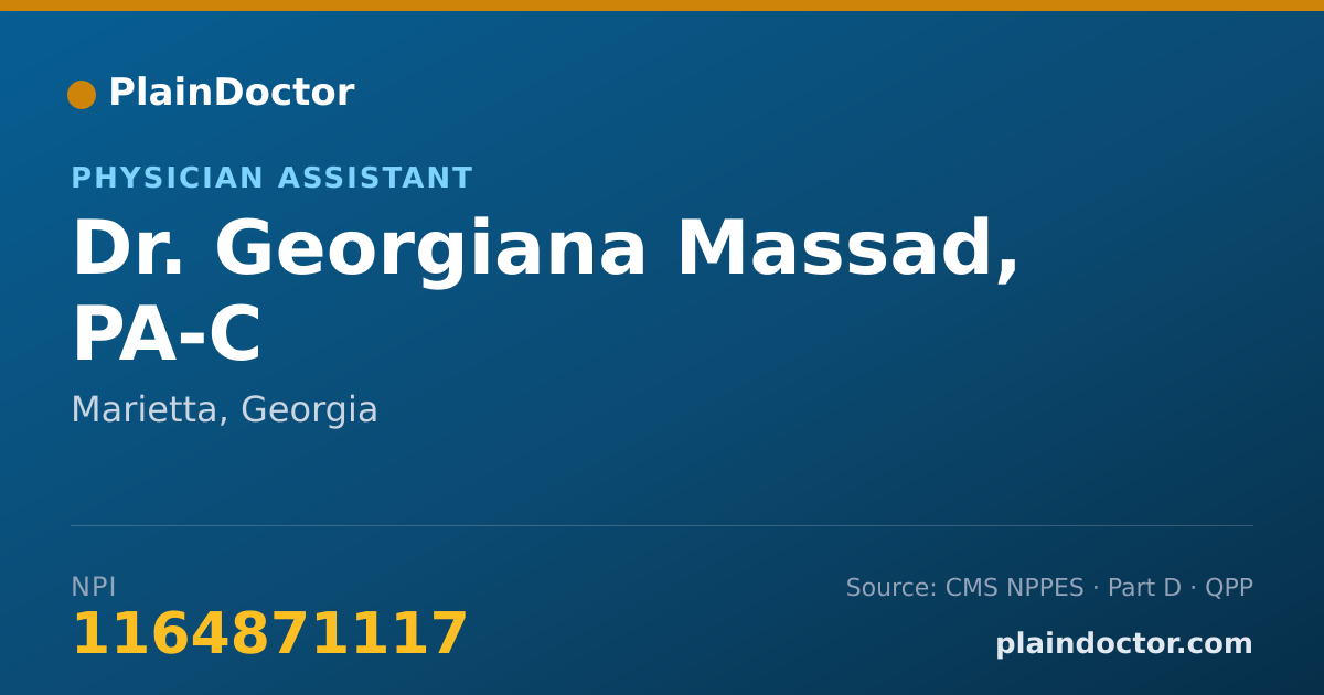 Shareable card for Georgiana Massad, PA-C - Physician Assistant, Marietta, GA