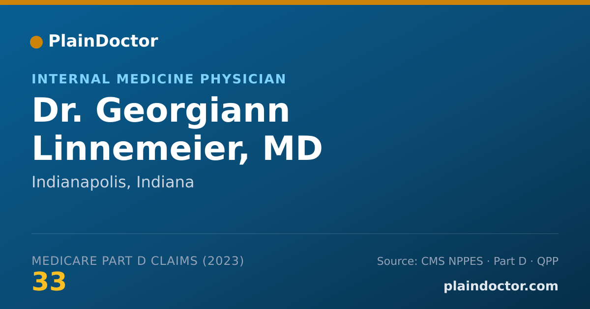 Shareable card for Georgiann Linnemeier, MD - Internal Medicine Physician, Indianapolis, IN