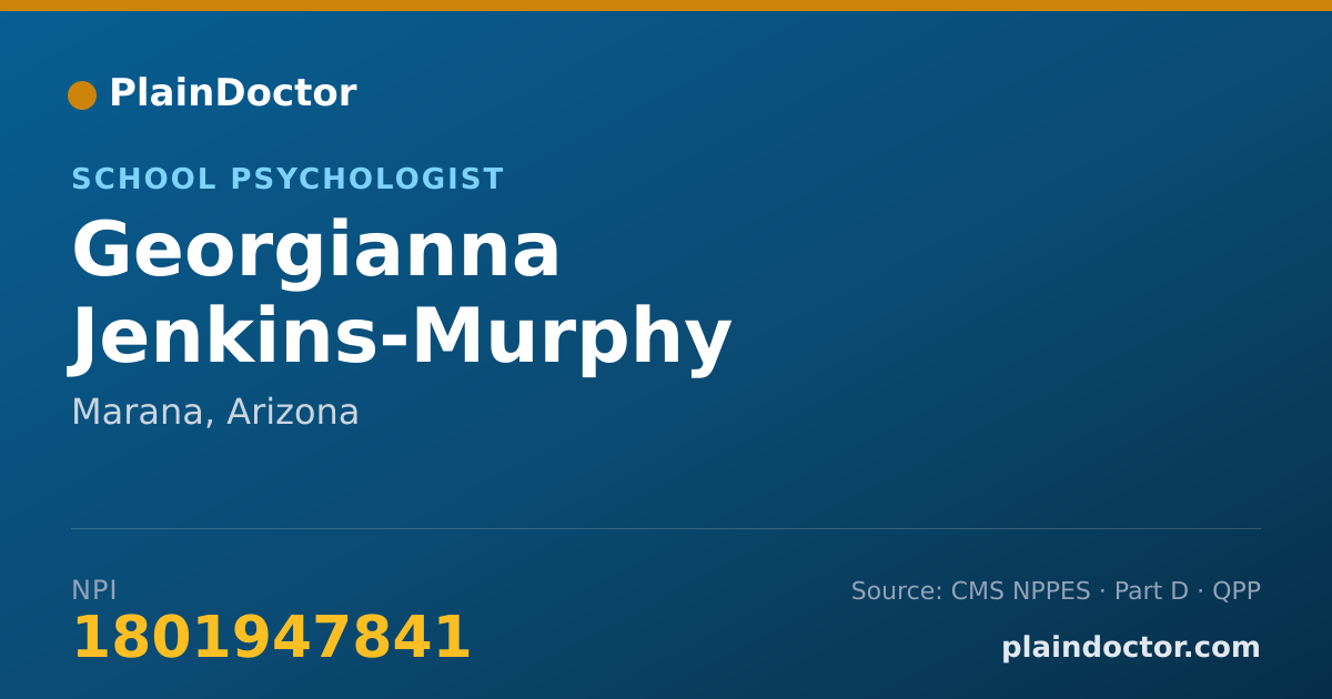 Shareable card for Georgianna Jenkins-Murphy - School Psychologist, Marana, AZ