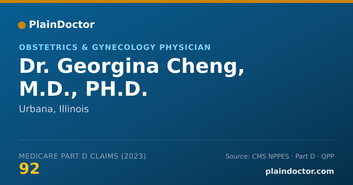 Shareable card for Georgina Cheng, M.D., PH.D. - Obstetrics & Gynecology Physician, Urbana, IL