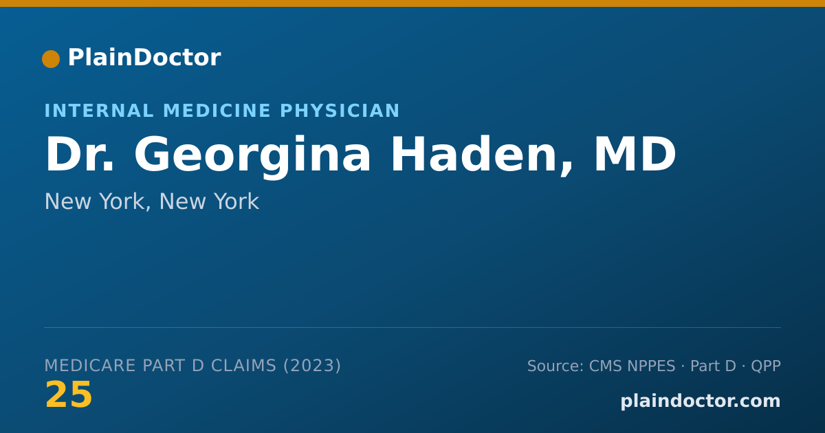 Shareable card for Georgina Haden, MD - Internal Medicine Physician, New York, NY