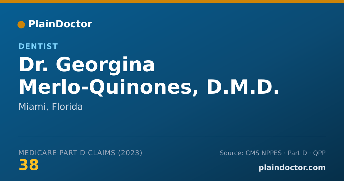 Shareable card for Georgina Merlo-Quinones, D.M.D. - Dentist, Miami, FL