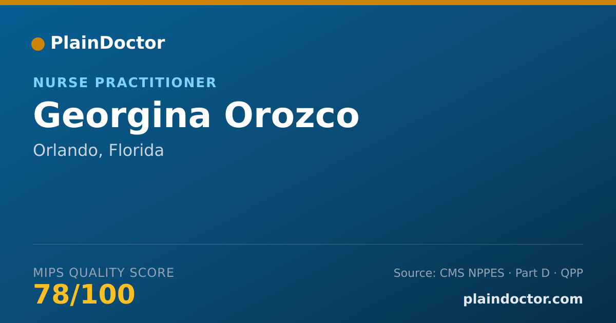 Shareable card for Georgina Orozco - Nurse Practitioner, Orlando, FL