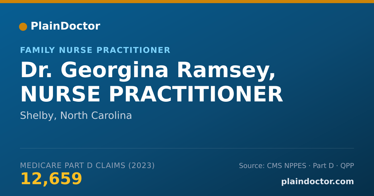 Shareable card for Georgina Ramsey, NURSE PRACTITIONER - Family Nurse Practitioner, Shelby, NC