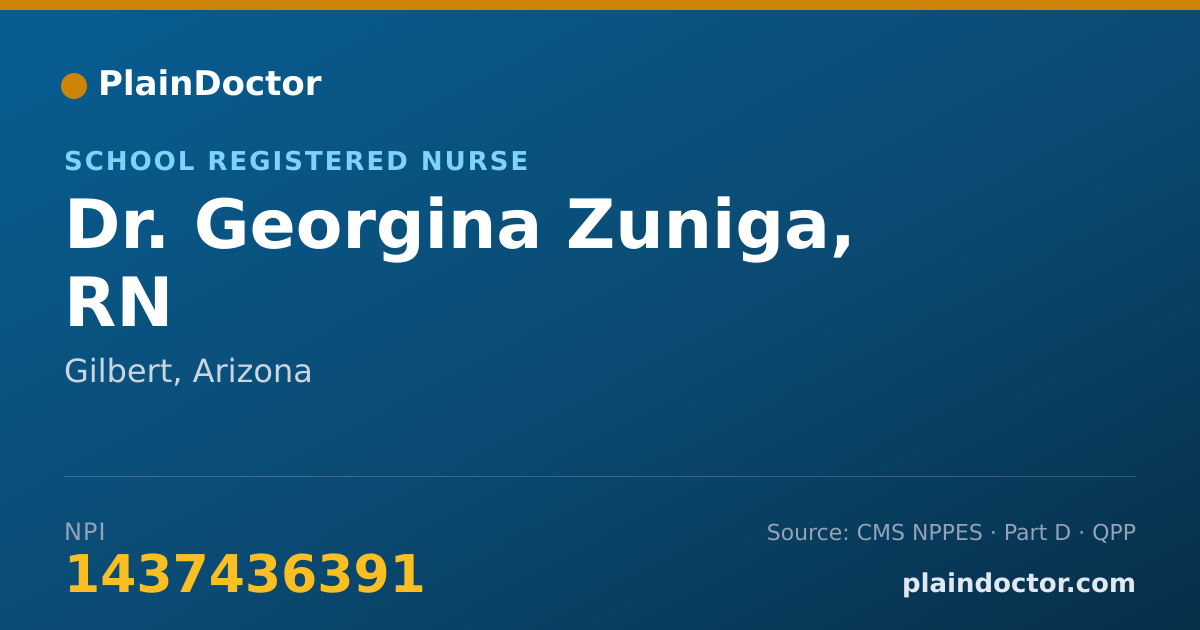 Shareable card for Georgina Zuniga, RN - School Registered Nurse, Gilbert, AZ