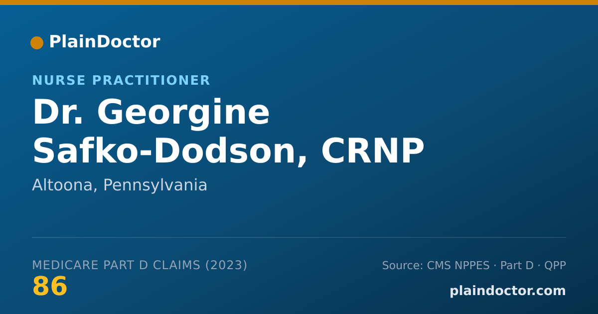 Shareable card for Georgine Safko-Dodson, CRNP - Nurse Practitioner, Altoona, PA