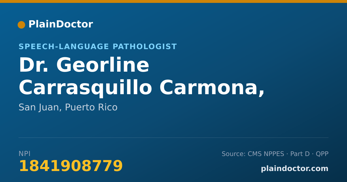 Shareable card for Georline Carrasquillo Carmona, SPEECH PATHOLOGY - Speech-Language Pathologist, San Juan, PR