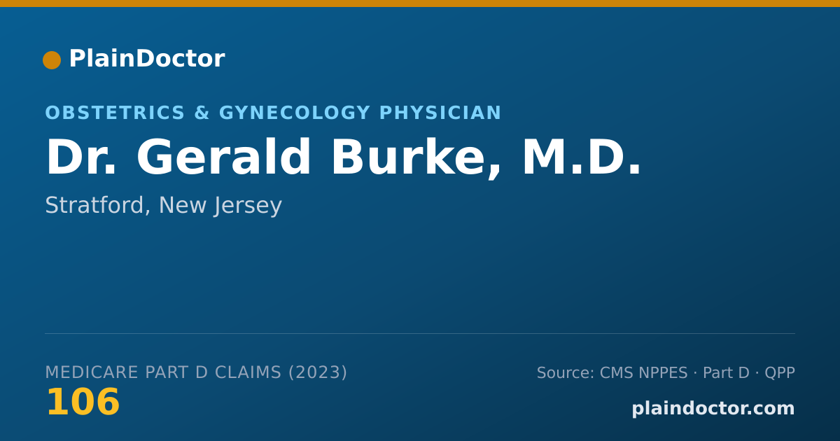 Shareable card for Gerald Burke, M.D. - Obstetrics & Gynecology Physician, Stratford, NJ