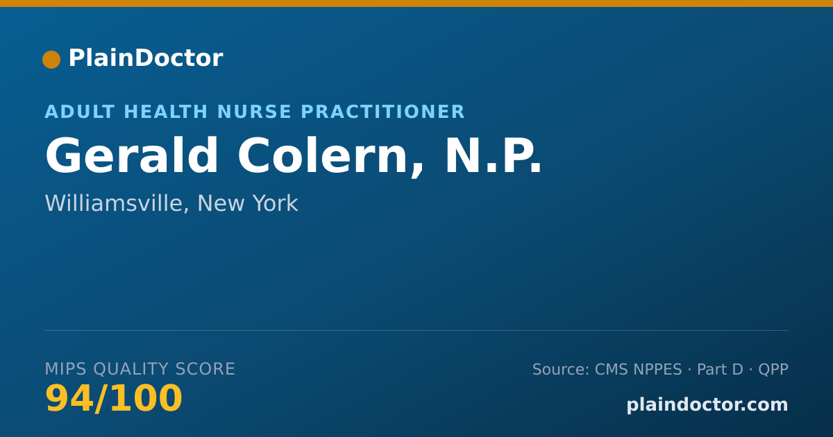 Shareable card for Gerald Colern, N.P. - Adult Health Nurse Practitioner, Williamsville, NY