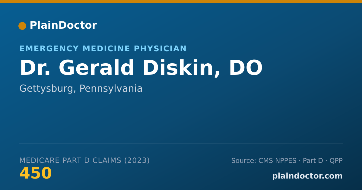 Shareable card for Gerald Diskin, DO - Emergency Medicine Physician, Gettysburg, PA