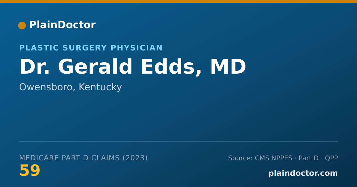 Shareable card for Gerald Edds, MD - Plastic Surgery Physician, Owensboro, KY