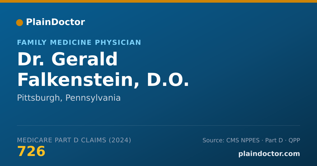 Shareable card for Gerald Falkenstein, D.O. - Family Medicine Physician, Pittsburgh, PA