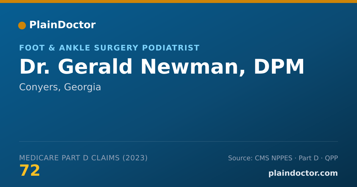 Shareable card for Gerald Newman, DPM - Foot & Ankle Surgery Podiatrist, Conyers, GA