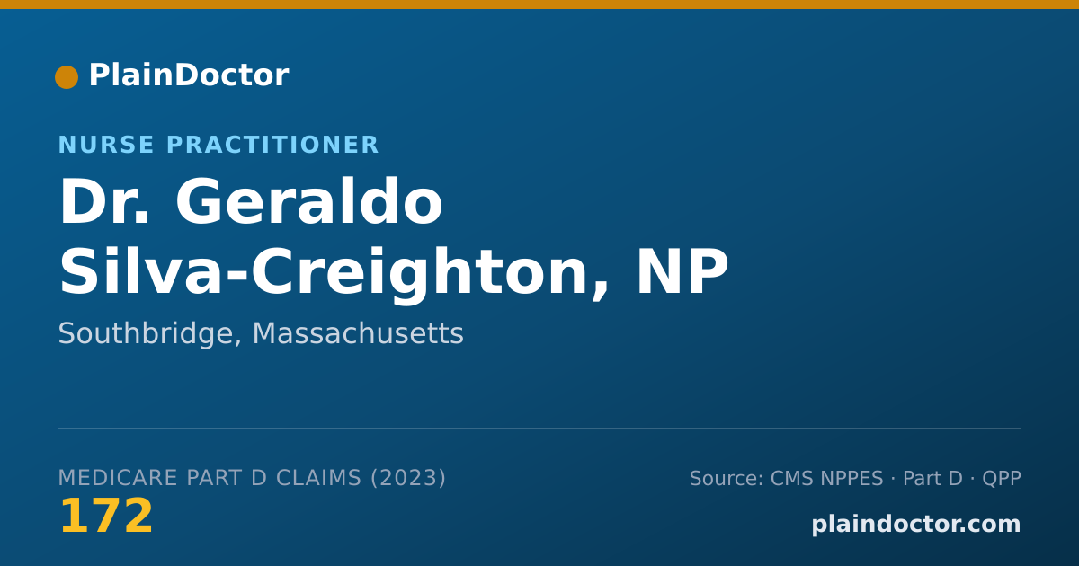Shareable card for Geraldo Silva-Creighton, NP - Nurse Practitioner, Southbridge, MA