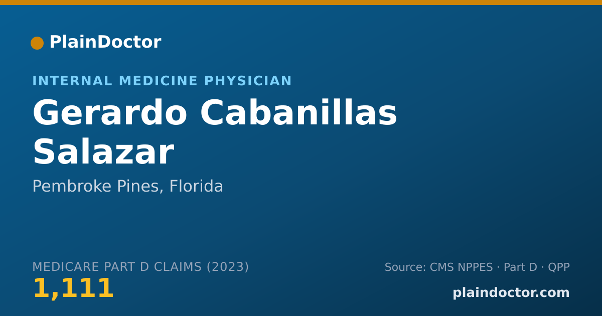 Shareable card for Gerardo Cabanillas Salazar - Internal Medicine Physician, Pembroke Pines, FL