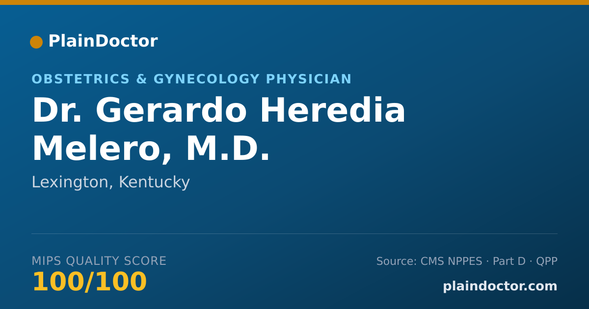 Shareable card for Gerardo Heredia Melero, M.D. - Obstetrics & Gynecology Physician, Lexington, KY