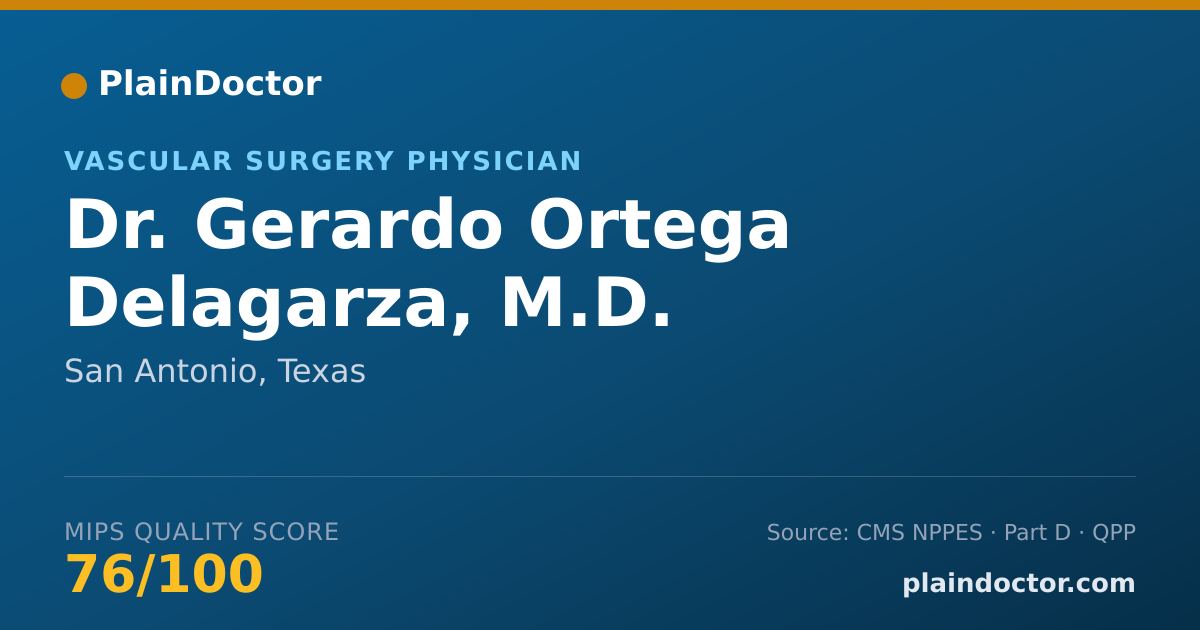Shareable card for Gerardo Ortega Delagarza, M.D. - Vascular Surgery Physician, San Antonio, TX
