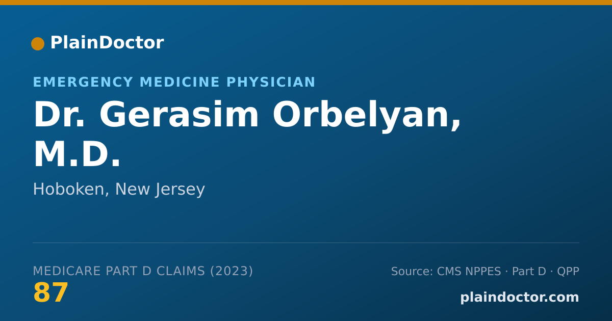 Shareable card for Gerasim Orbelyan, M.D. - Emergency Medicine Physician, Hoboken, NJ