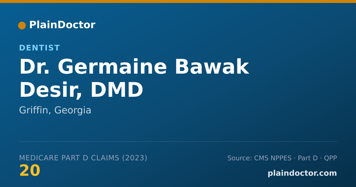 Shareable card for Germaine Bawak Desir, DMD - Dentist, Griffin, GA
