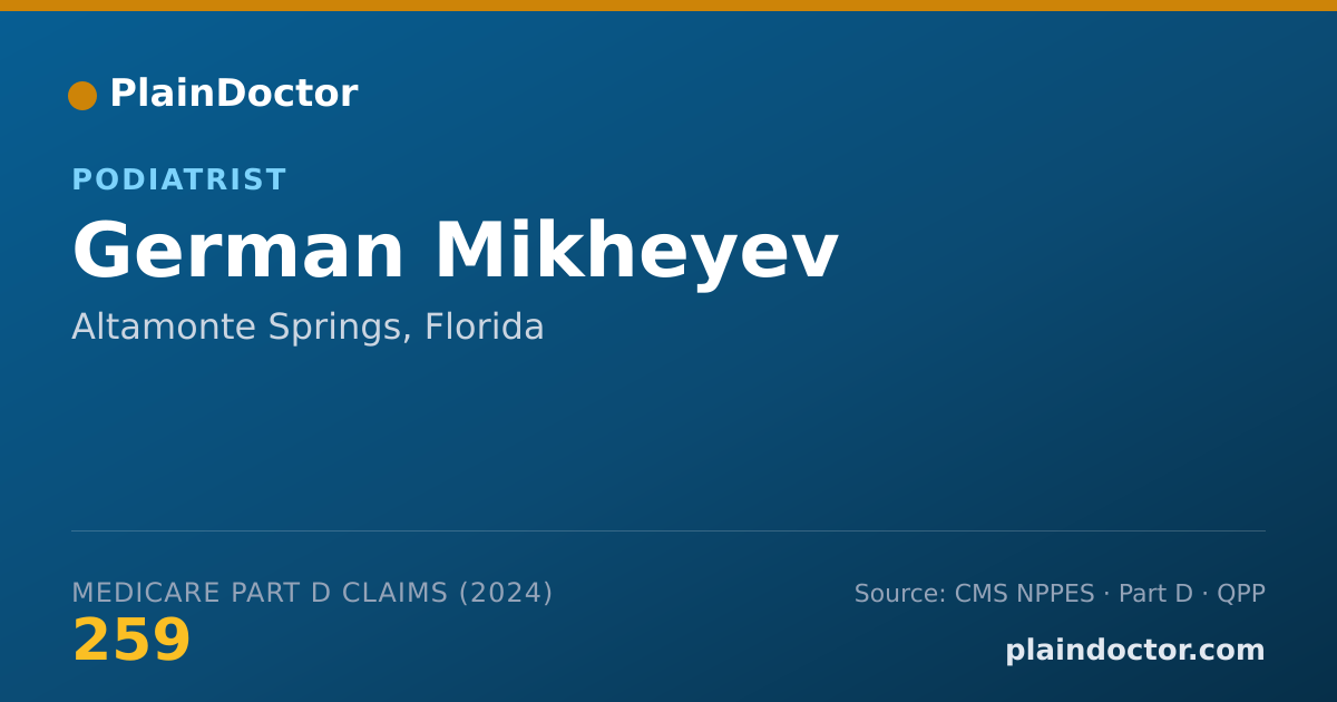 Shareable card for German Mikheyev - Podiatrist, Altamonte Springs, FL