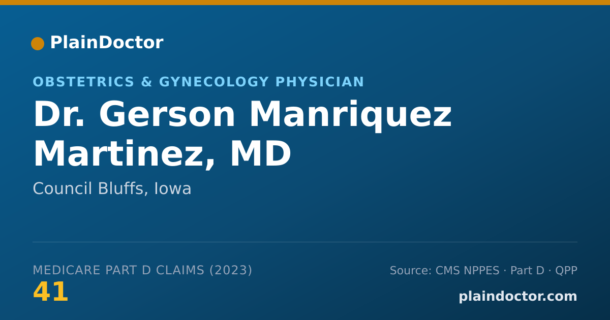 Shareable card for Gerson Manriquez Martinez, MD - Obstetrics & Gynecology Physician, Council Bluffs, IA