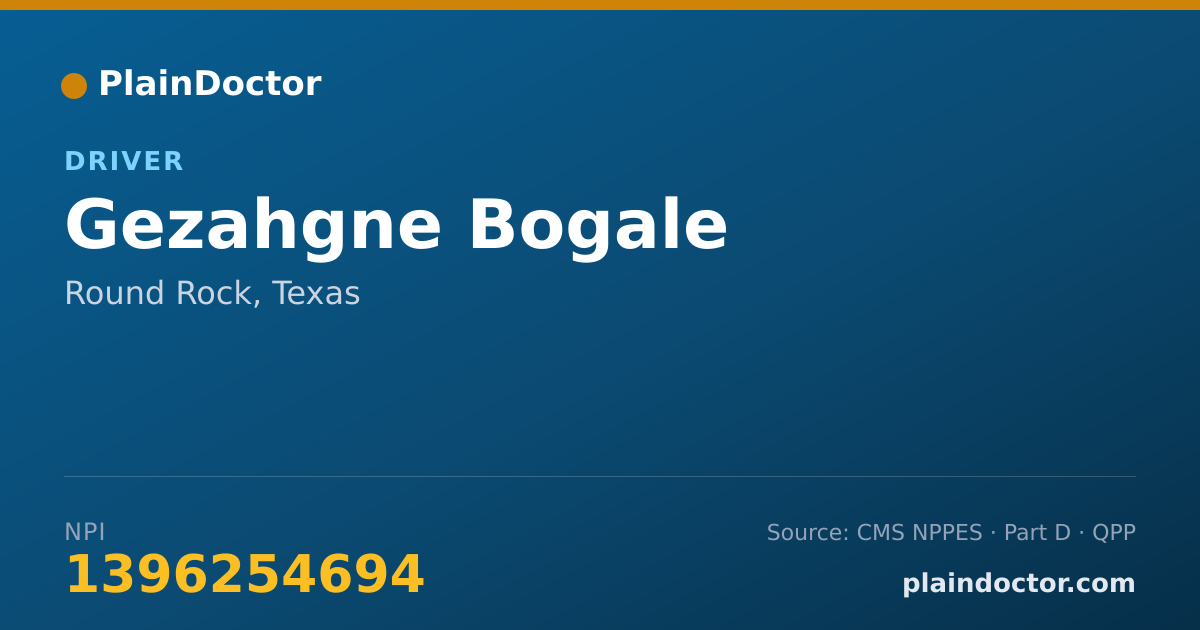 Shareable card for Gezahgne Bogale - Driver, Round Rock, TX