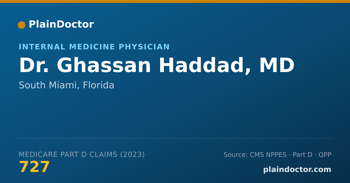 Shareable card for Ghassan Haddad, MD - Internal Medicine Physician, South Miami, FL